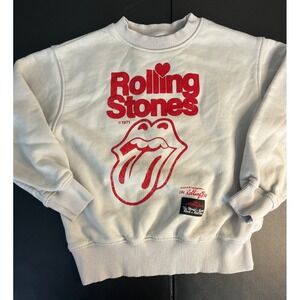 Zara Kids The Rolling Stones Sweatshirt Cream Crewneck Girls Size 8-9